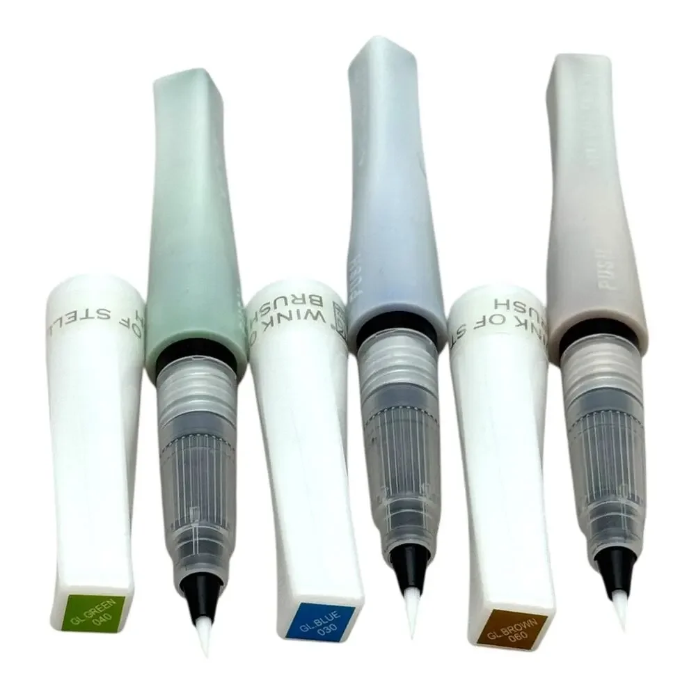 Wink of Stella Brush Tip Glitter Pen Landscape Green 040 Blue 030 Brown 060